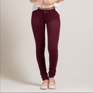 Hollister | Maroon Super Skinny Jeans
